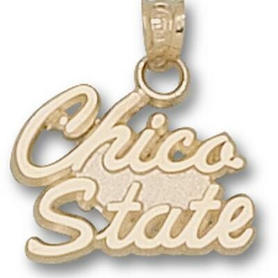 California State (Chico) Wildcats Script "Chico State" 1/2" Pendant - 10KT Gold Jewelry