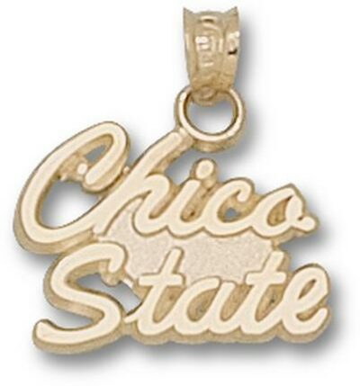 California State (Chico) Wildcats Script "Chico State" 1/2" Pendant - 10KT Gold Jewelry