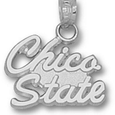 California State (Chico) Wildcats Script "Chico State" 1/2" Pendant - Sterling Silver Jewelry