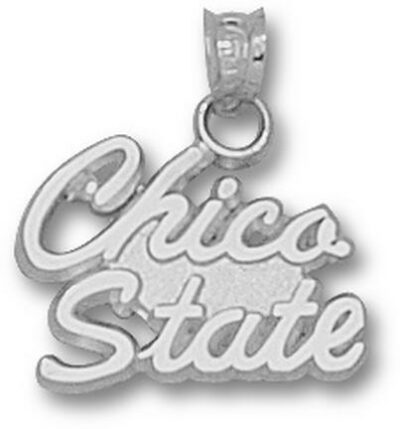 California State (Chico) Wildcats Script "Chico State" 1/2" Pendant - Sterling Silver Jewelry