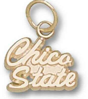 California State (Chico) Wildcats Script "Chico State" 5/16" Charm - 10KT Gold Jewelry