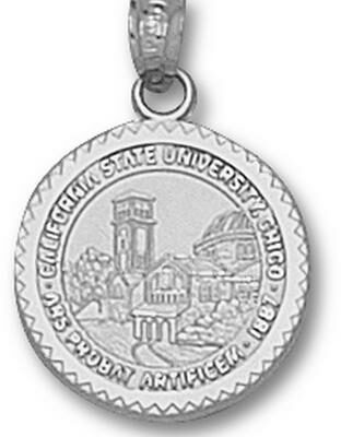 California State (Chico) Wildcats "Seal" Pendant - Sterling Silver Jewelry