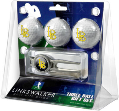 California State (Long Beach) Dirtbags 3 Ball Golf Gift Pack with Kool Tool