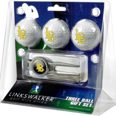 California State (Long Beach) Dirtbags 3 Ball Golf Gift Pack with Kool Tool