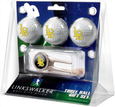 California State (Long Beach) Dirtbags 3 Golf Ball Gift Pack with Cap Tool