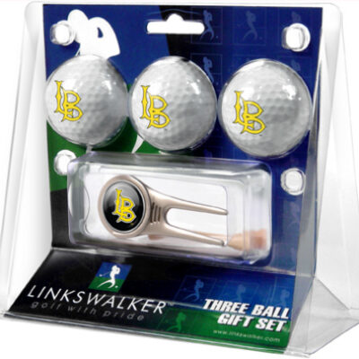 California State (Long Beach) Dirtbags 3 Golf Ball Gift Pack with Cap Tool