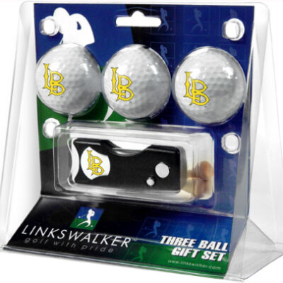 California State (Long Beach) Dirtbags 3 Golf Ball Gift Pack with Spring Action Tool