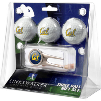 California (UC Berkeley) Golden Bears 3 Golf Ball Gift Pack with Cap Tool