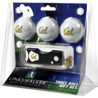 California (UC Berkeley) Golden Bears 3 Golf Ball Gift Pack with Spring Action Tool