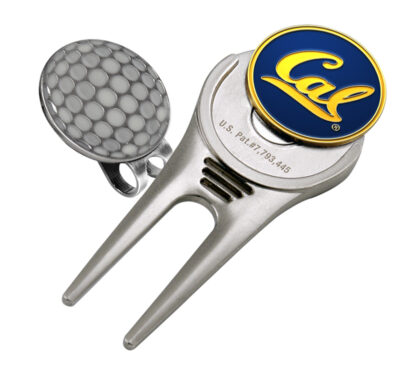 California (UC Berkeley) Golden Bears Divot Tool Hat Clip with Golf Ball Marker (Set of 2)