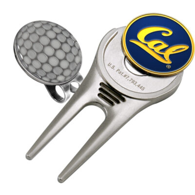 California (UC Berkeley) Golden Bears Divot Tool Hat Clip with Golf Ball Marker (Set of 2)