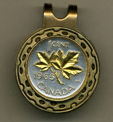 Canadian Penny "Maple Leaf" Two Tone Coin Golf Ball Marker