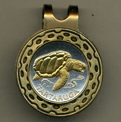 Cape Verde 1 Escudos "Sea Turtle" Two Tone Coin Golf Ball Marker