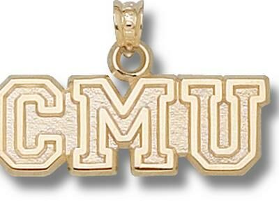 Central Michigan Chippewas "CMU" Pendant - 10KT Gold Jewelry