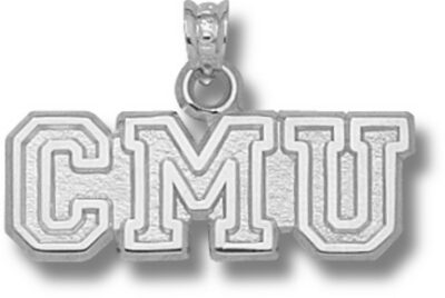 Central Michigan Chippewas "CMU" Pendant - Sterling Silver Jewelry