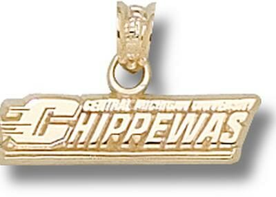 Central Michigan Chippewas "Chippewas" Pendant - 10KT Gold Jewelry