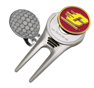 Central Michigan Chippewas Divot Tool Hat Clip with Golf Ball Marker (Set of 2)