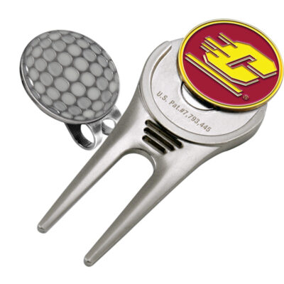 Central Michigan Chippewas Divot Tool Hat Clip with Golf Ball Marker (Set of 2)