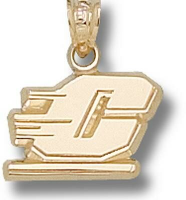 Central Michigan Chippewas Motion "C" 3/8" Pendant - 14KT Gold Jewelry