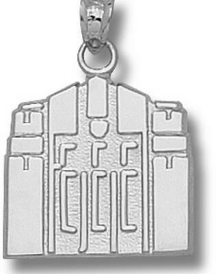 Central Michigan Chippewas "Warriner Hall" 5/8" Pendant - Sterling Silver Jewelry