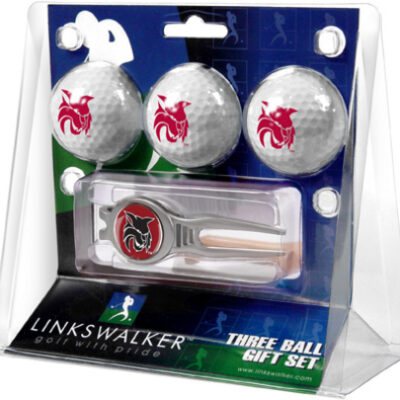 Central Washington Wildcats 3 Ball Golf Gift Pack with Kool Tool