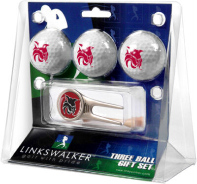 Central Washington Wildcats 3 Golf Ball Gift Pack with Cap Tool