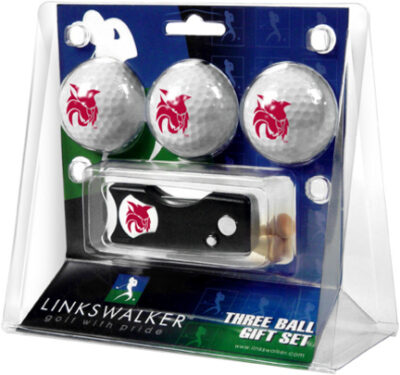 Central Washington Wildcats 3 Golf Ball Gift Pack with Spring Action Tool