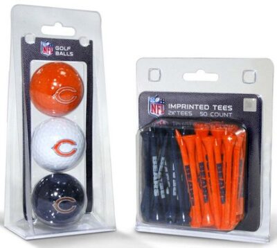 Chicago Bears Golf Tees and Golf Balls Pack (50 Tees / 3 Balls)