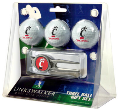 Cincinnati Bearcats 3 Ball Golf Gift Pack with Kool Tool