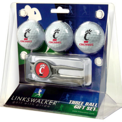 Cincinnati Bearcats 3 Ball Golf Gift Pack with Kool Tool