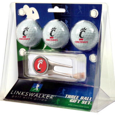 Cincinnati Bearcats 3 Golf Ball Gift Pack with Cap Tool