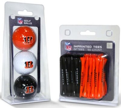 Cincinnati Bengals Golf Tees and Golf Balls Pack (50 Tees / 3 Balls)