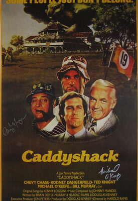 Cindy Morgan and Michael O'Keefe Autographed Caddyshack Poster