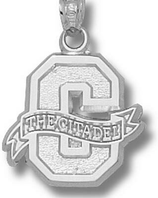 Citadel Bulldogs Block "C" 5/8" Pendant - Sterling Silver Jewelry