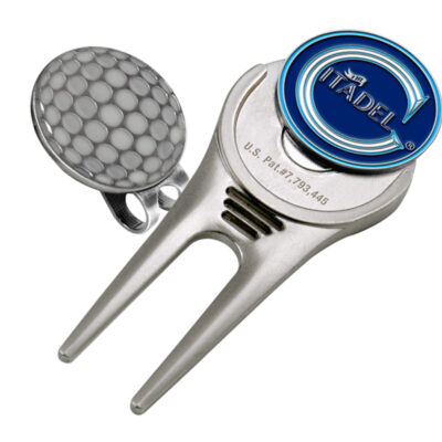 Citadel Bulldogs Divot Tool Hat Clip with Golf Ball Marker (Set of 2)