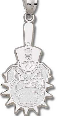 Citadel Bulldogs Giant 1 1/4" W x 2 1/4" H "Bulldog Face" Pendant - Sterling Silver Jewelry