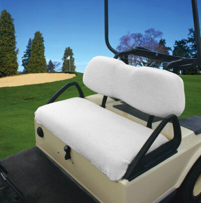 Classic Accessories Golf Cart Fleece Seat Cover (White)