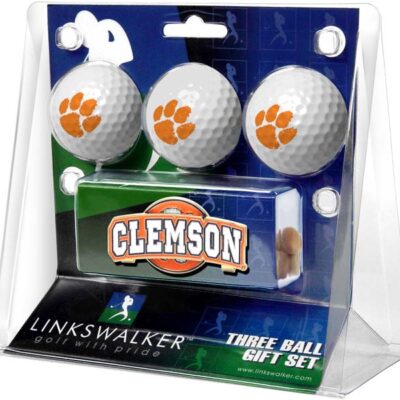 Clemson Tigers 3 Ball Gift Pack with Hat Clip