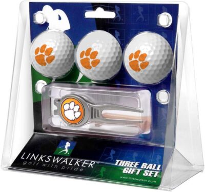 Clemson Tigers 3 Ball Golf Gift Pack with Kool Tool