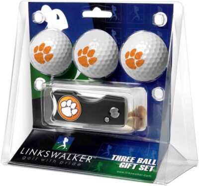 Clemson Tigers 3 Golf Ball Gift Pack with Spring Action Tool