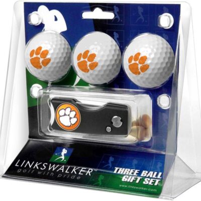 Clemson Tigers 3 Golf Ball Gift Pack with Spring Action Tool