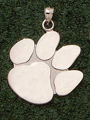 Clemson Tigers Giant 1 1/2" W x 1 1/2" H Polished "Paw" Pendant - 14KT Gold Jewelry