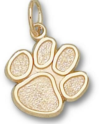 Clemson Tigers "Paw" 1/2" Charm - 14KT Gold Jewelry