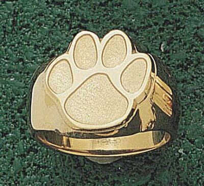 Clemson Tigers "Paw" 5/8" Men's Ring Size 10 1/2 - 10KT Gold Jewelry