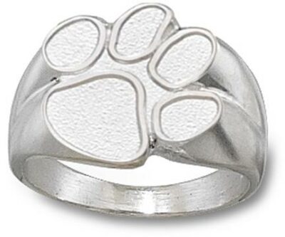 Clemson Tigers "Paw" 5/8" Men's Ring Size 10 1/2 - Sterling Silver Jewelry