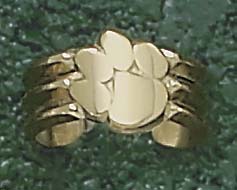 Clemson Tigers "Paw" Toe Ring - 14KT Gold Jewelry