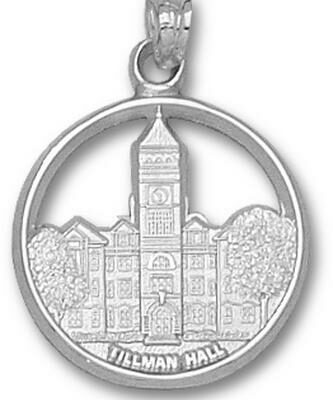 Clemson Tigers "Tillman Hall" Pendant - Sterling Silver Jewelry