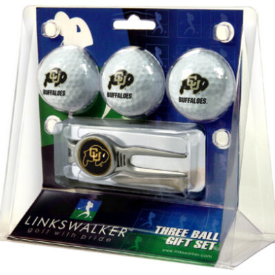 Colorado Buffaloes 3 Ball Golf Gift Pack with Kool Tool