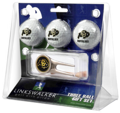 Colorado Buffaloes 3 Golf Ball Gift Pack with Cap Tool