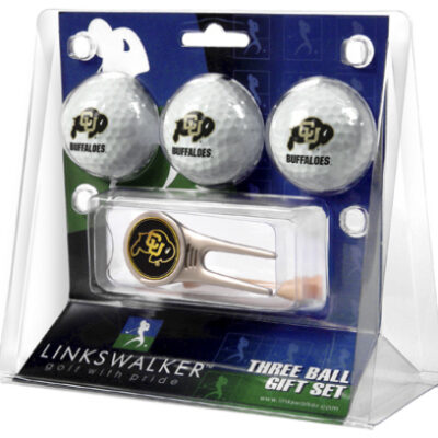 Colorado Buffaloes 3 Golf Ball Gift Pack with Cap Tool